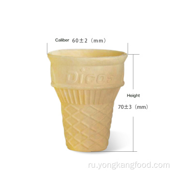 Конус мороженого с плоским ртом